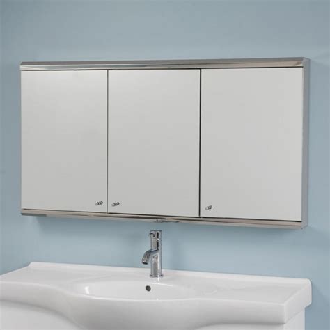 medicine cabinets tri-fold stainless steel|Tri.